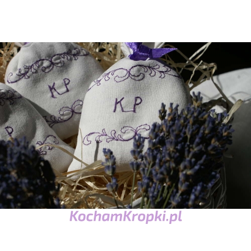 woreczki lawendowe fioletowe podziękowania weselne kochamkropki.pl