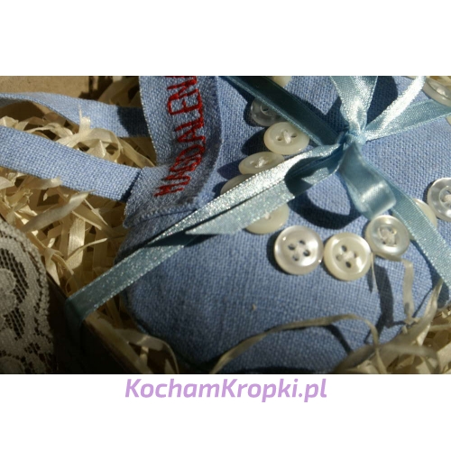 Lawendowa saszetka błękitne serce - kochamkropki- kwiat lawendy