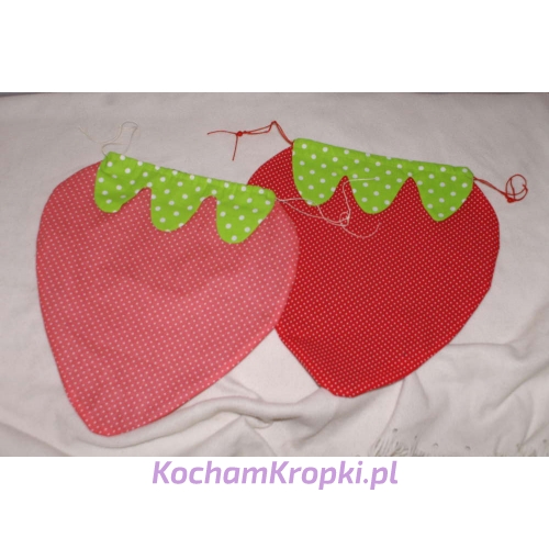 Soczysta truskawka -  worek dla dzieciaków do przedszkola na kapcie-kochamkropki