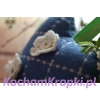 Lawendowa saszetka pikowane serce -kochamkropki- kwiat lawendy