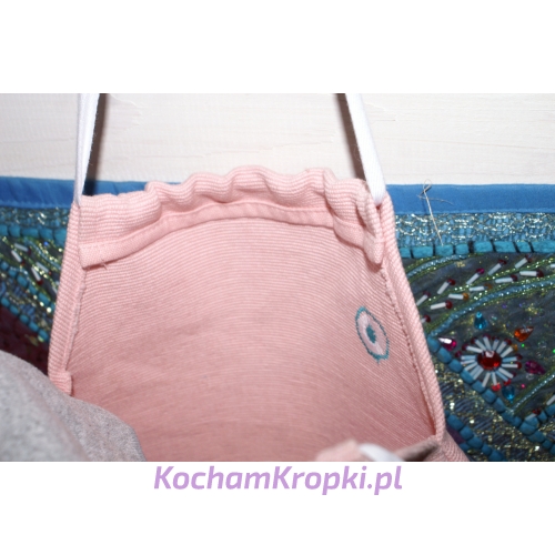 pink fish-rózoowa ryba-worek dla dzieci-kochamkropki.pl-worek na kapcie-zero waste-recycling-bawełniany worek